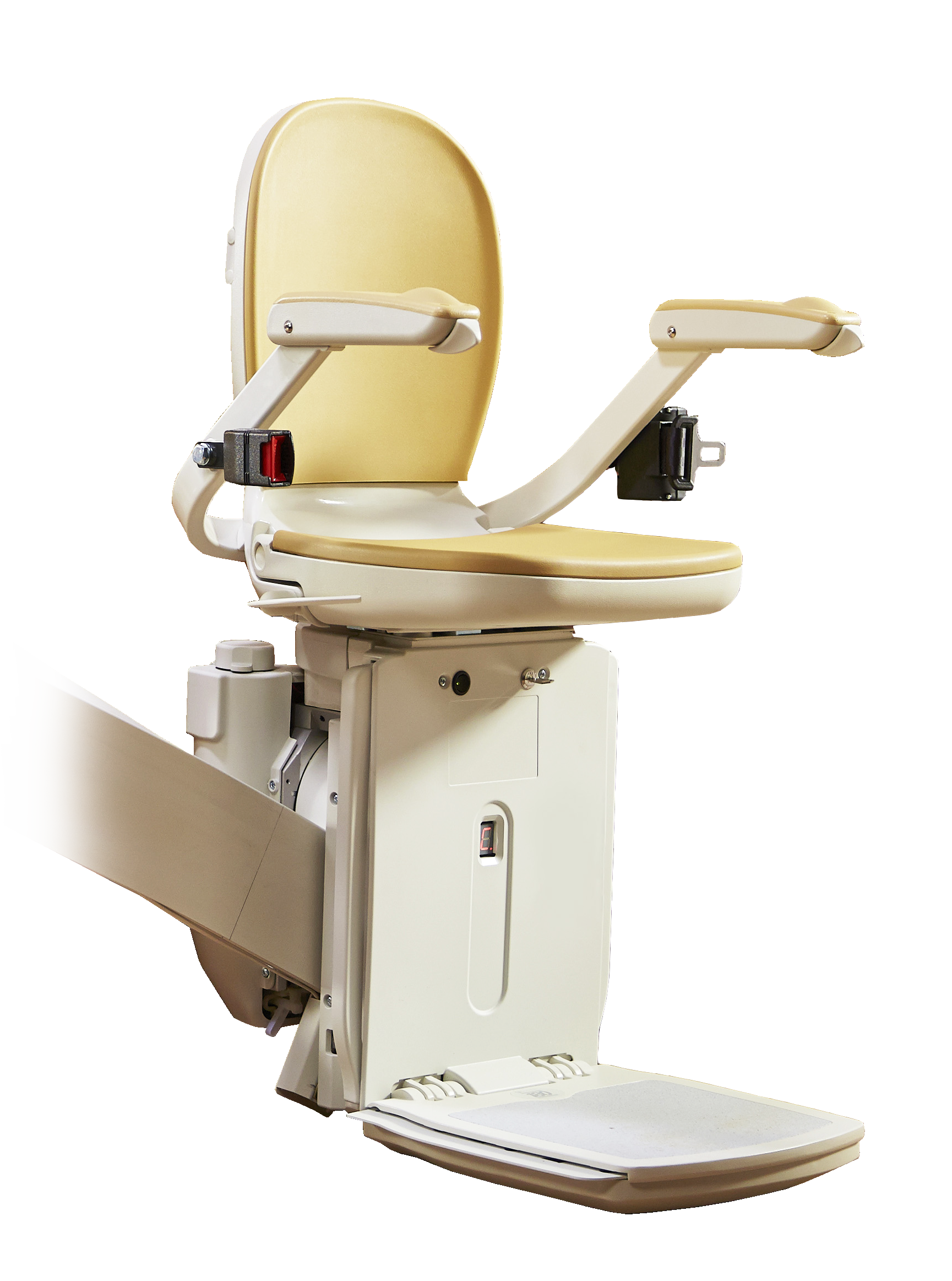 Acorn curved Stairlift angle view in Arizona